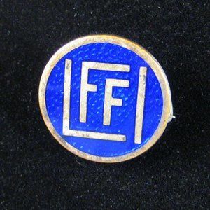 Spororng & Co LFFI Pin Brooch .6 In VTG Metal Enamel Blue Silvertone Stockholm